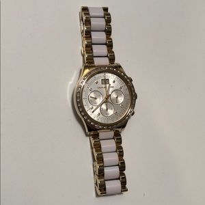 Michael Kors Gold Tone & Acetate Watch